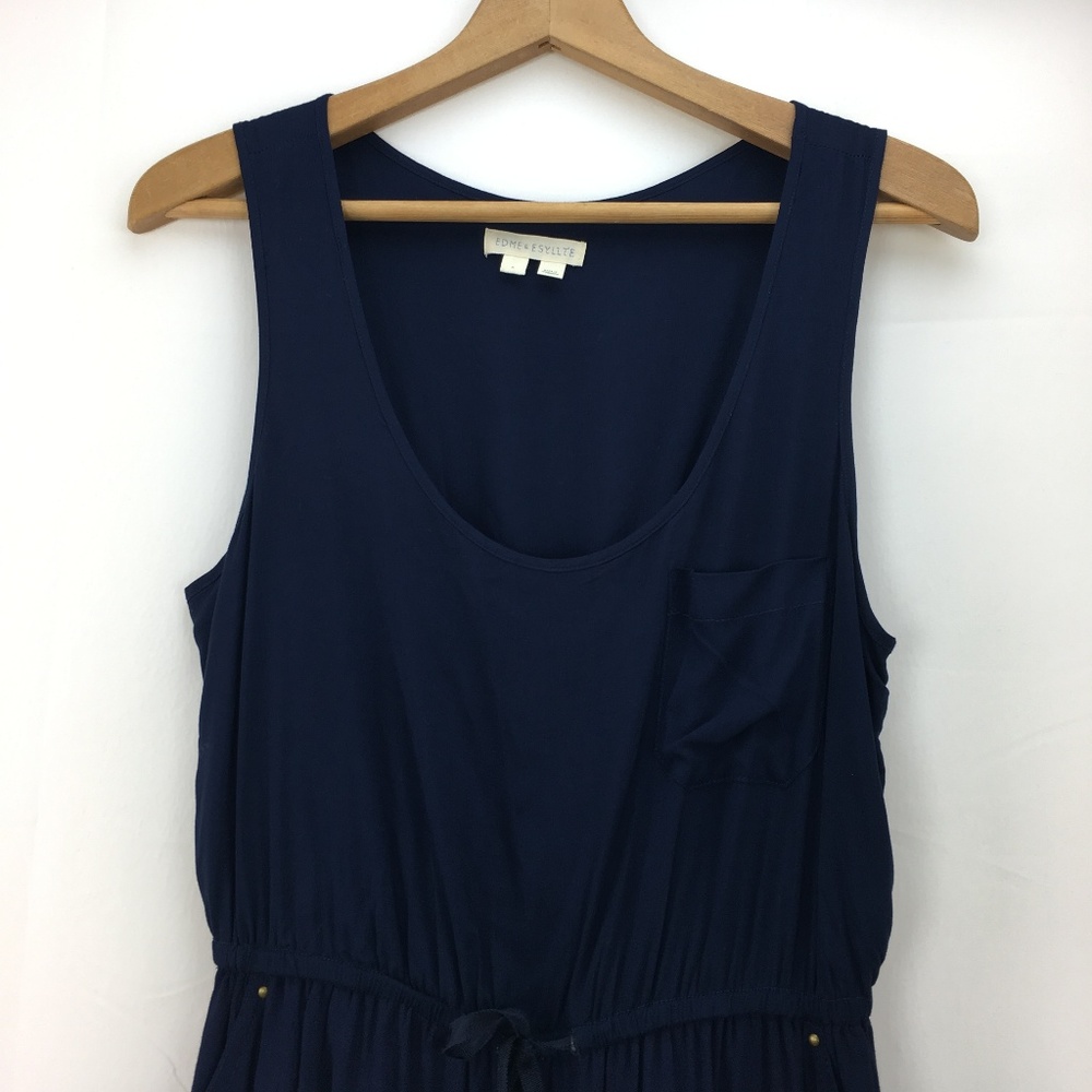 Edme & Esyllte Freya Blue Tie Waist Dress Size M